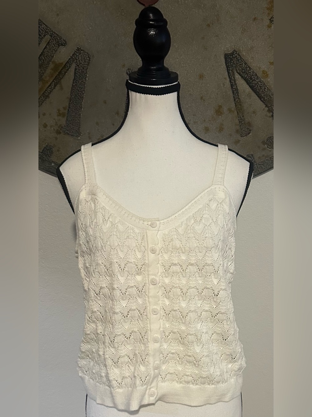 Universal Thread Cream Knit Button-Front - Picture 2 of 3